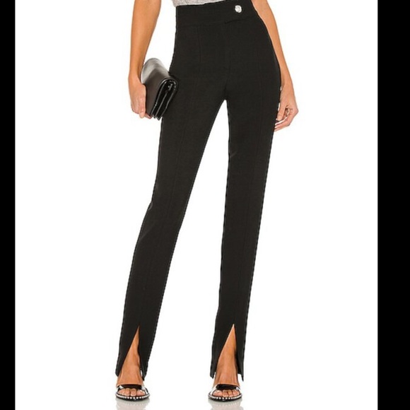 NEW Veronica Beard Jessamy Front-Slit Pants in Black - Size 2 - Picture 3 of 10